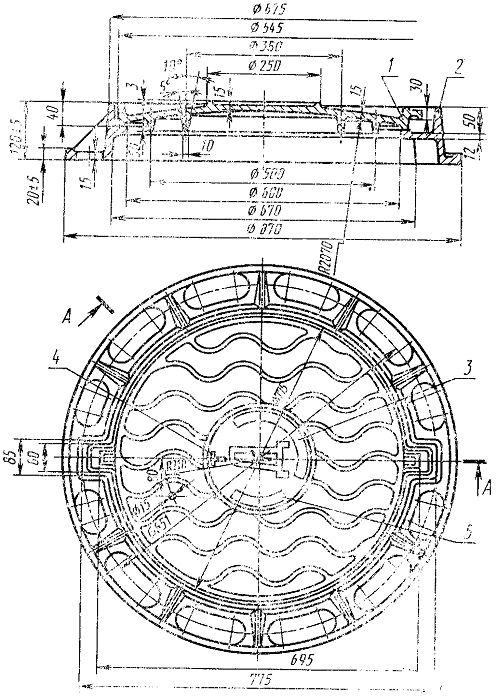 Люк тяжёлого типа для смотровых колодцев - ГОСТ 3634-99 сетей продажа в ...